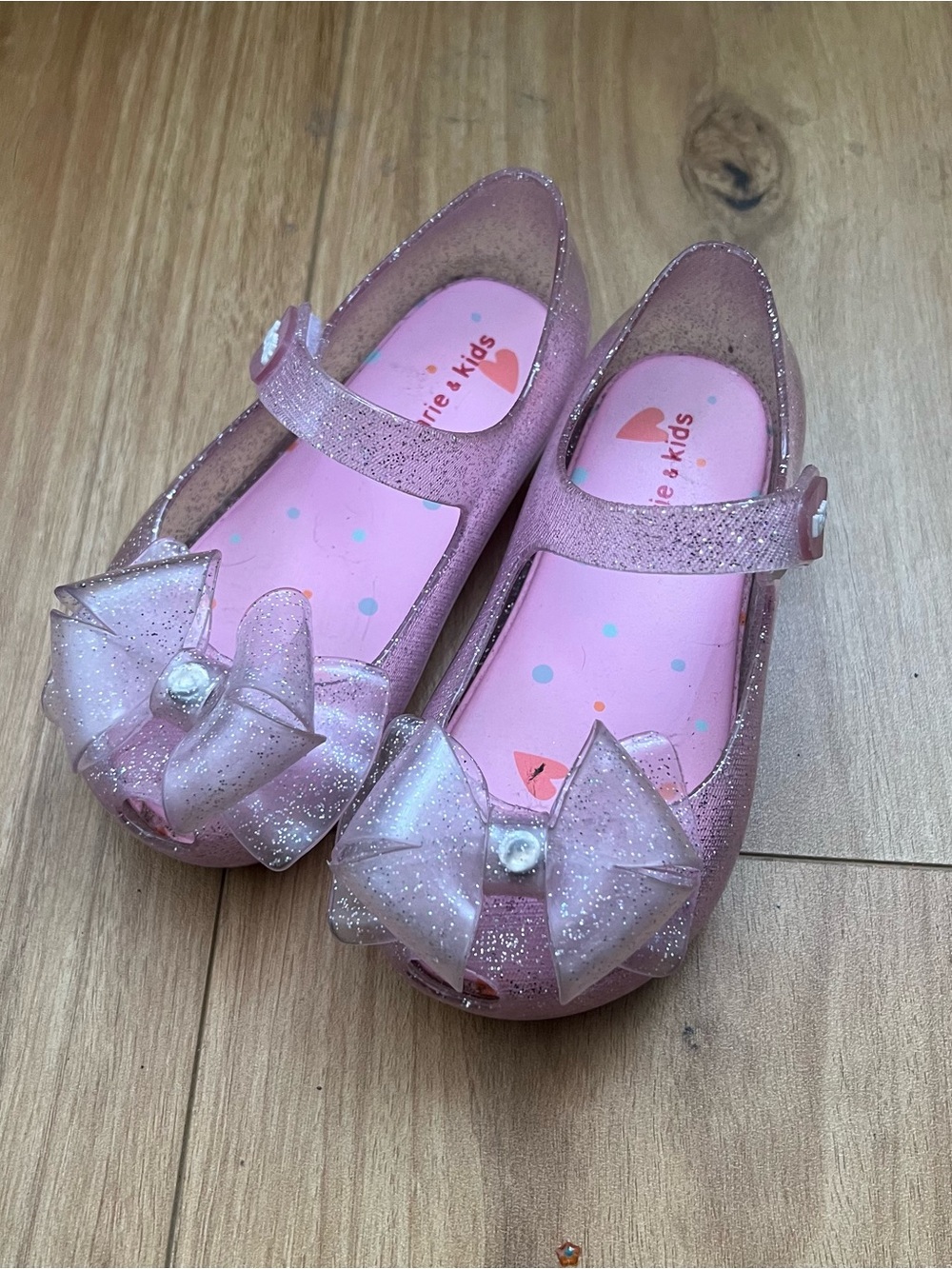 Pink Glitter Jelly Shoes